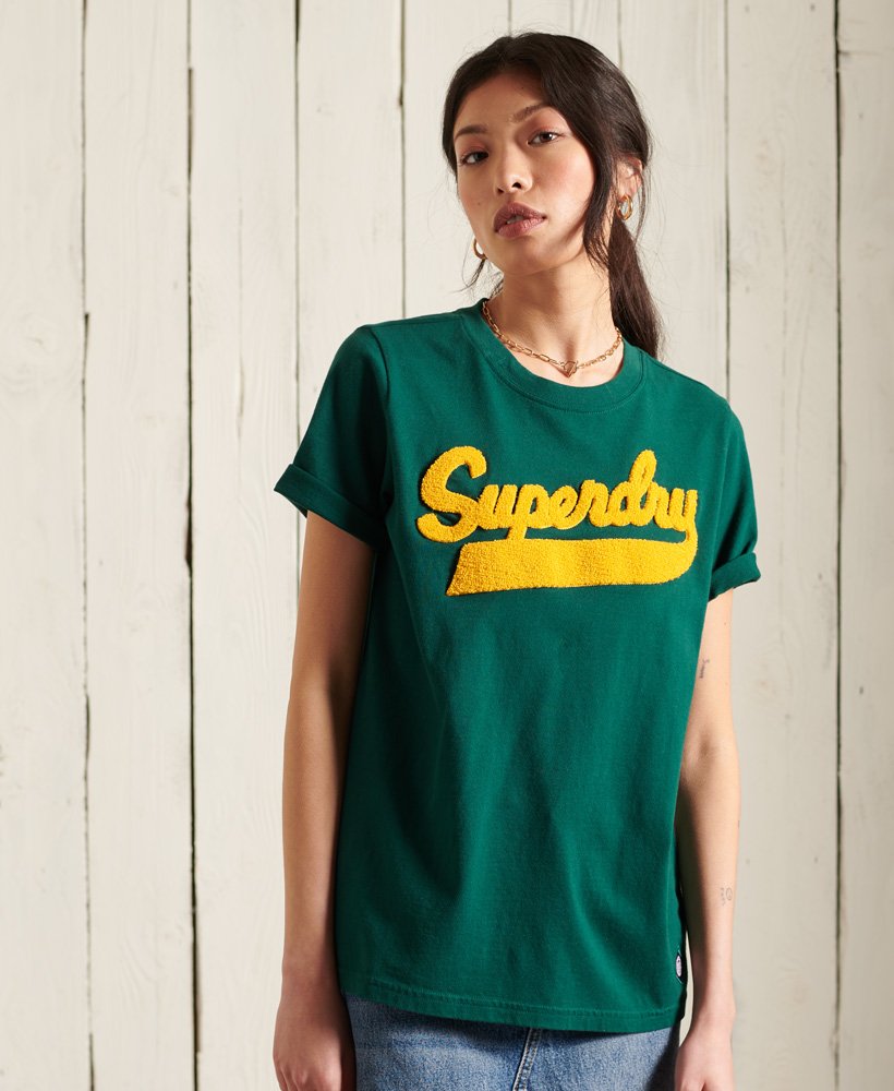 Superdry Limited Edition College Chenille T-Shirt - Damen Herren Flash