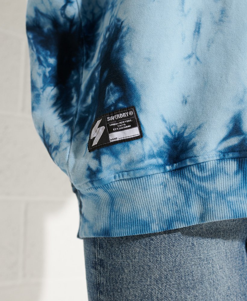 Mens - Unisex Tie Dye Crew Sweatshirt in Blue | Superdry