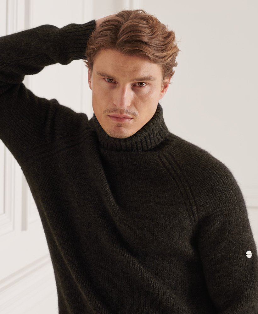 Superdry Alpaca Chunky Roll Neck Jumper - Men's Mens Sweaters