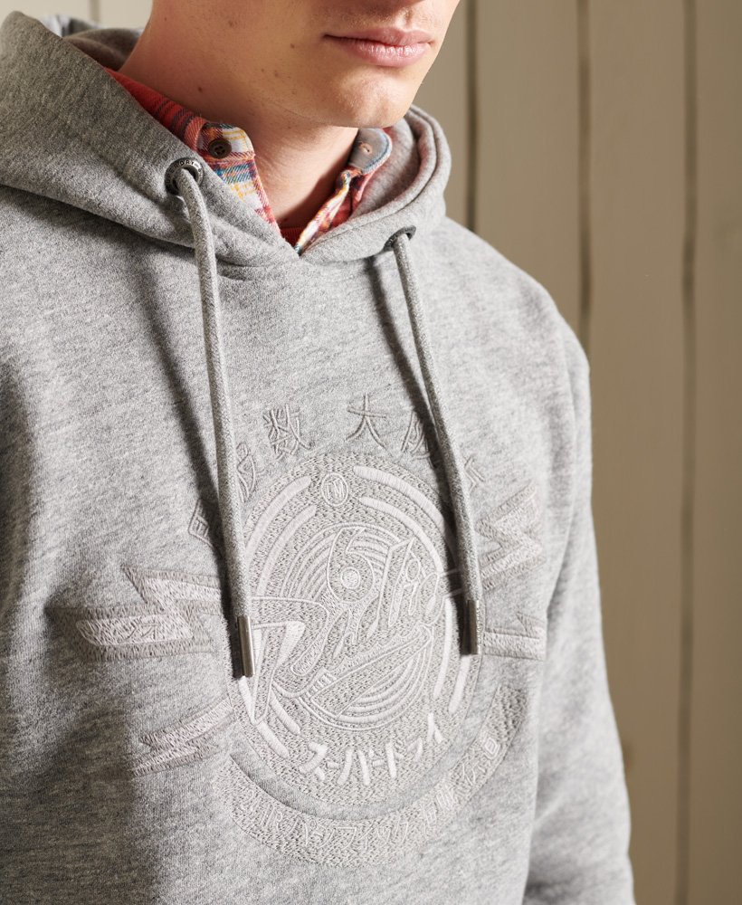 superdry grey marl moletom com capuz