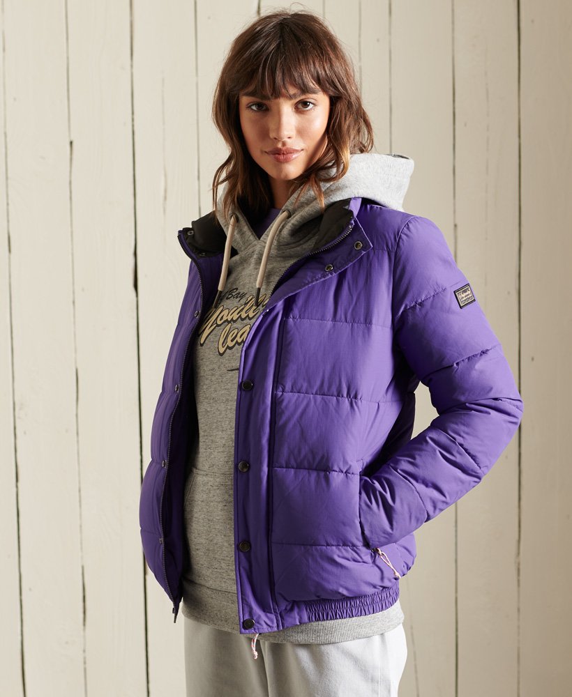 Womens - Source Retro Puffer Jacket in Prism Violet | Superdry