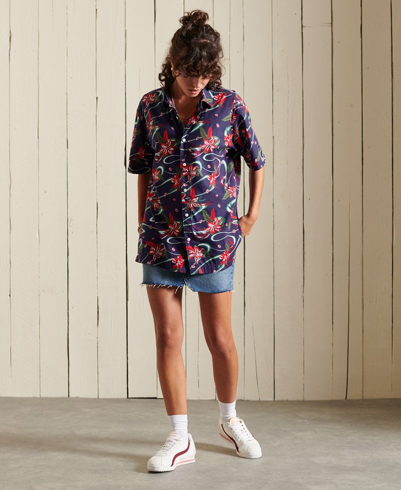superdry hawaiian shirt womens