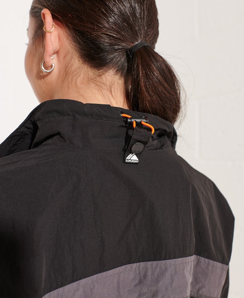 Women's Colourblock Track Overhead Jacket in Black | Superdry CA-EN