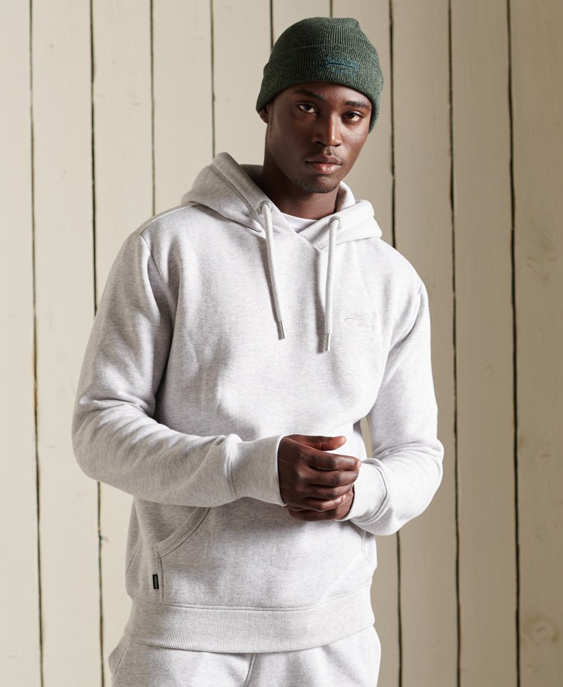 grey marl hoodie mens