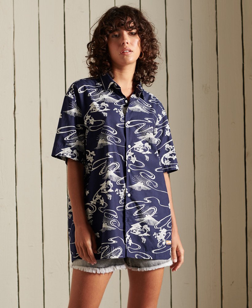 superdry hawaiian shirt womens