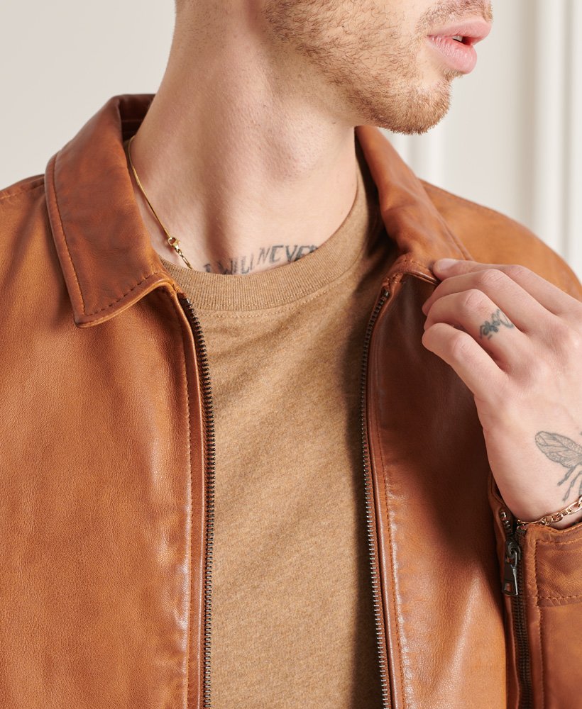superdry leather jacket uk