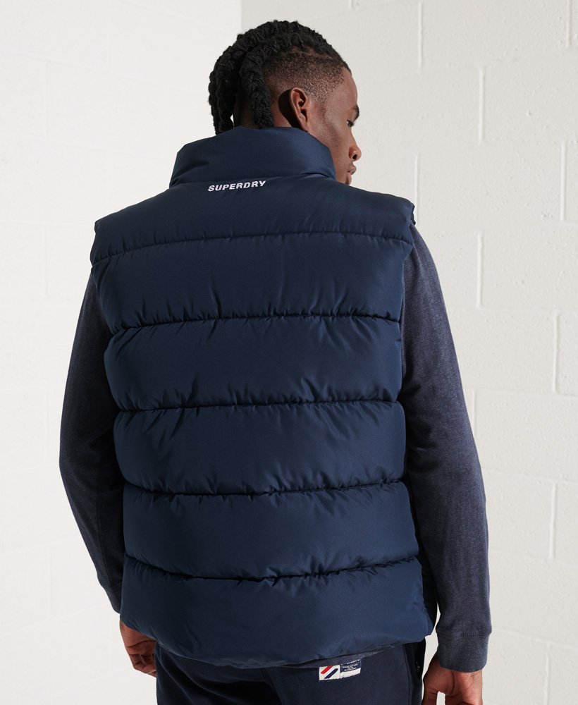 navy superdry gilet