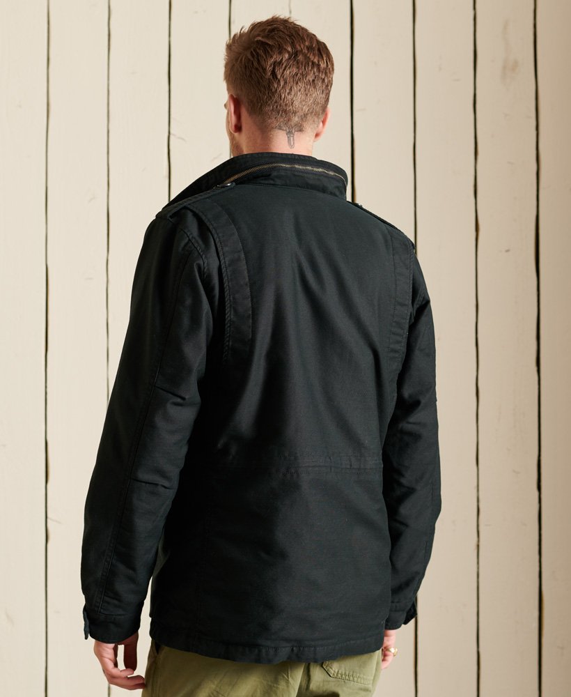 Mens Military M65 Field Lined Jacket in Black Superdry
