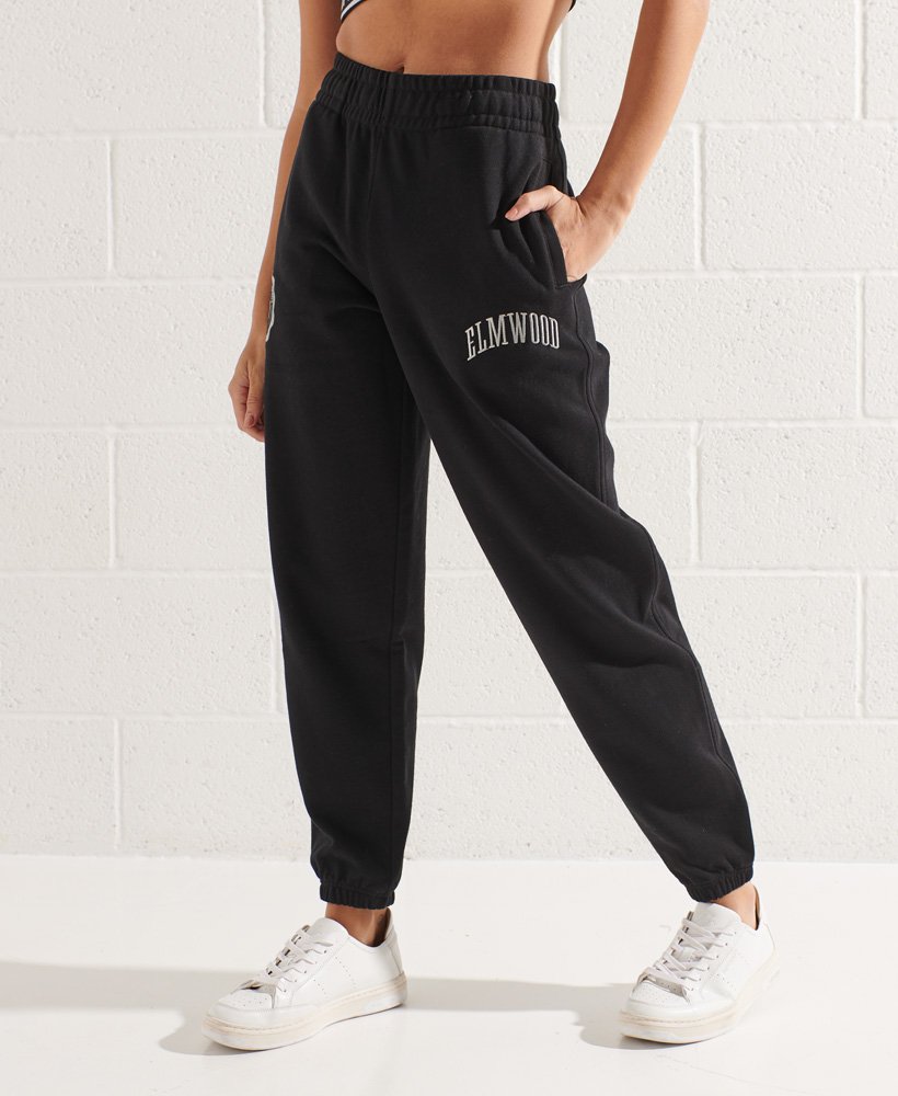 Women’s - College Graphic Joggers in Black | Superdry US
