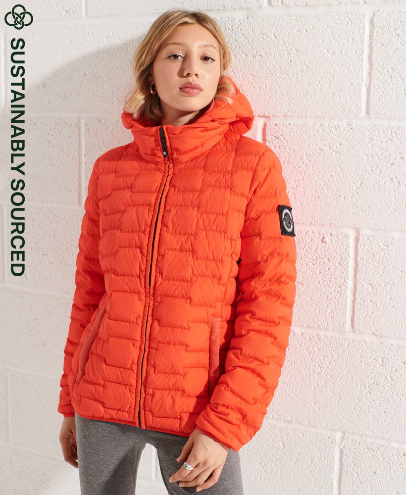 6 Superdry Women Sport & Swimwear Sportswear Sports Jackets Womens Expedition Down SD-Windbreaker Jacket Orange Size 