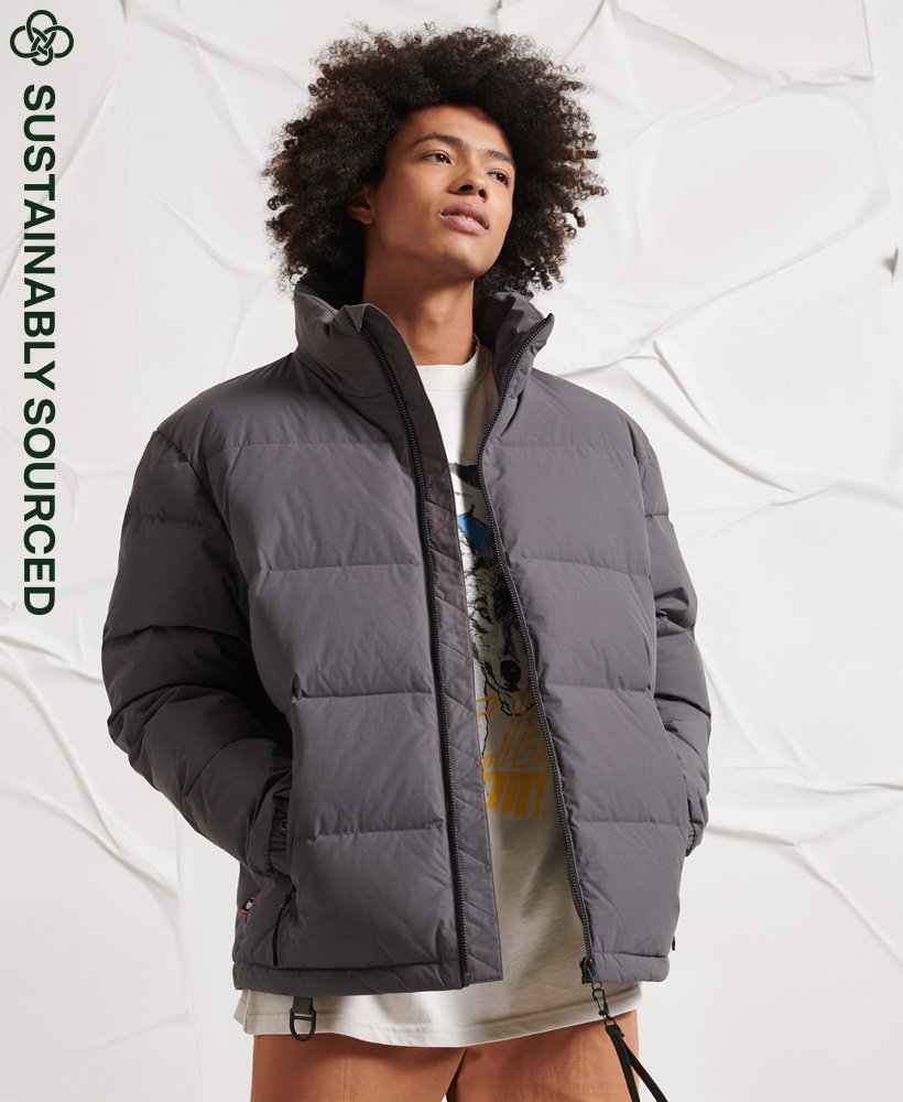 Men's - Yama-No-Kami Down Puffer Jacket in Charcoal | Superdry IE