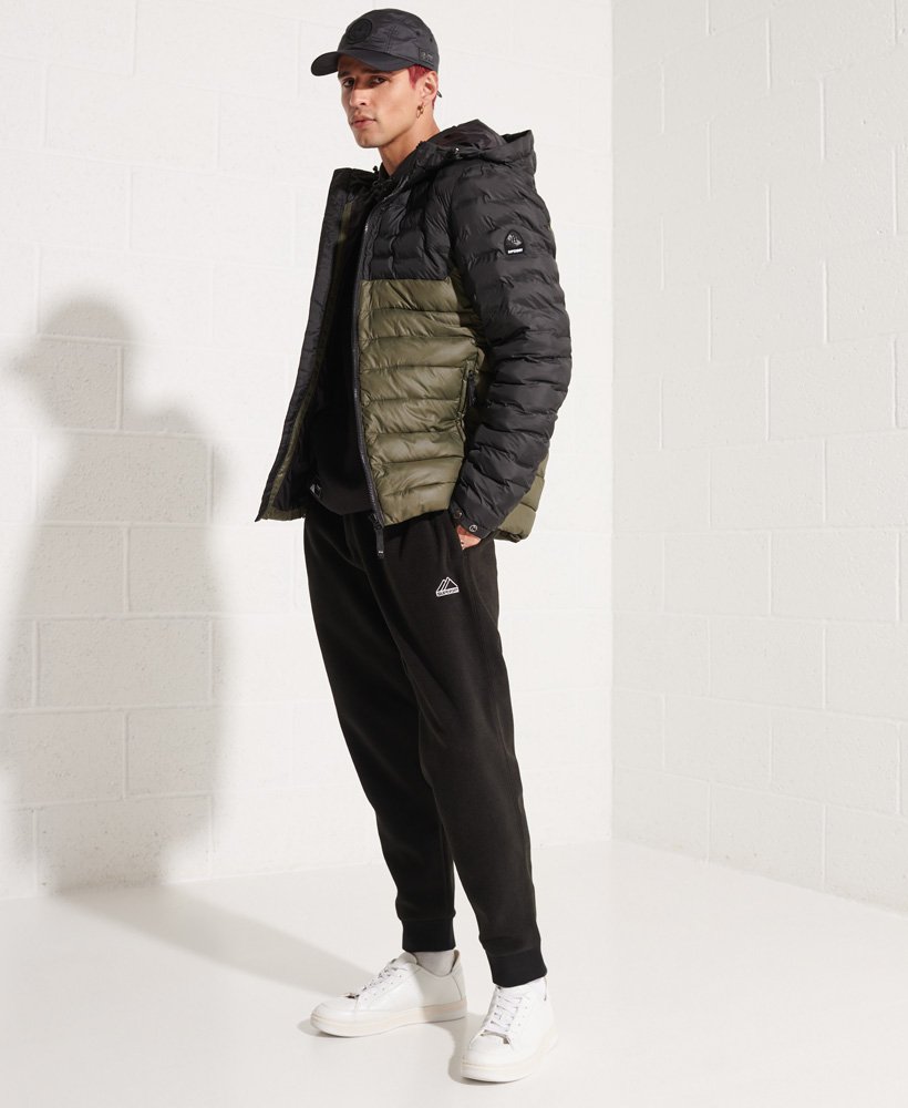down radar mix quilted jacket