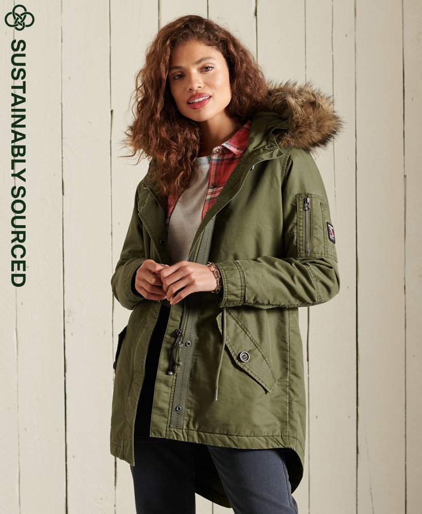 parka kaki femme style militaire