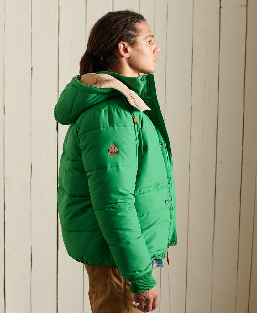 Mens - Mountain Puffer Jacket in Oregon Green | Superdry