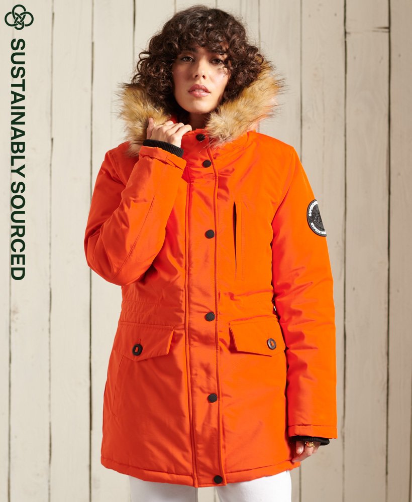 Parka Everest de Superdry de color Naranja Mujer Ropa de Chaquetas de Plumíferos y chaquetas acolchadas 