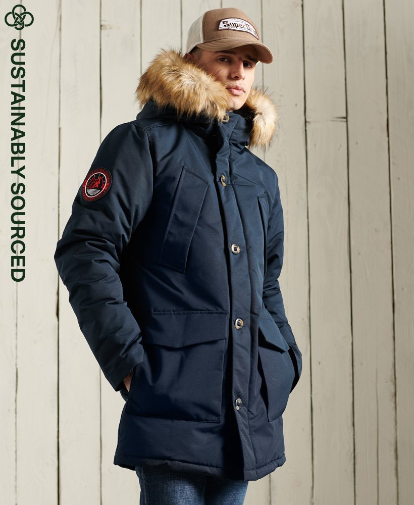 parka superdry homme bleu marine