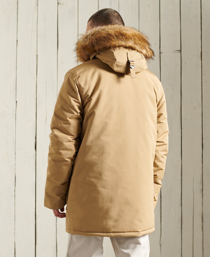 Classic Tan in Natural for Men Superdry Everest Parka Coat Beige Mens Clothing Coats Parka coats 