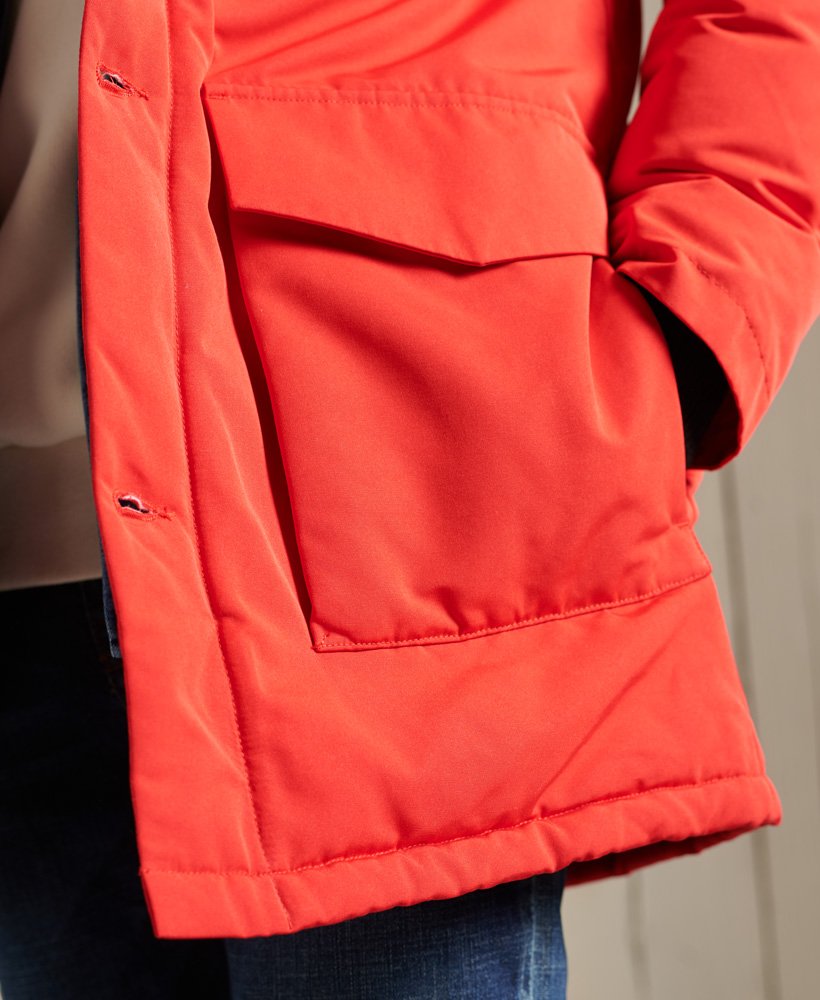 Mens - Everest Parka Coat in Red | Superdry