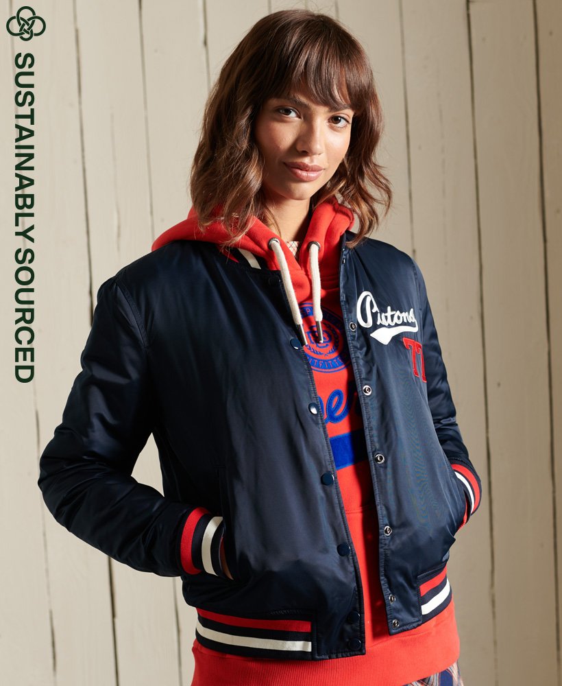 superdry navy bomber jacket