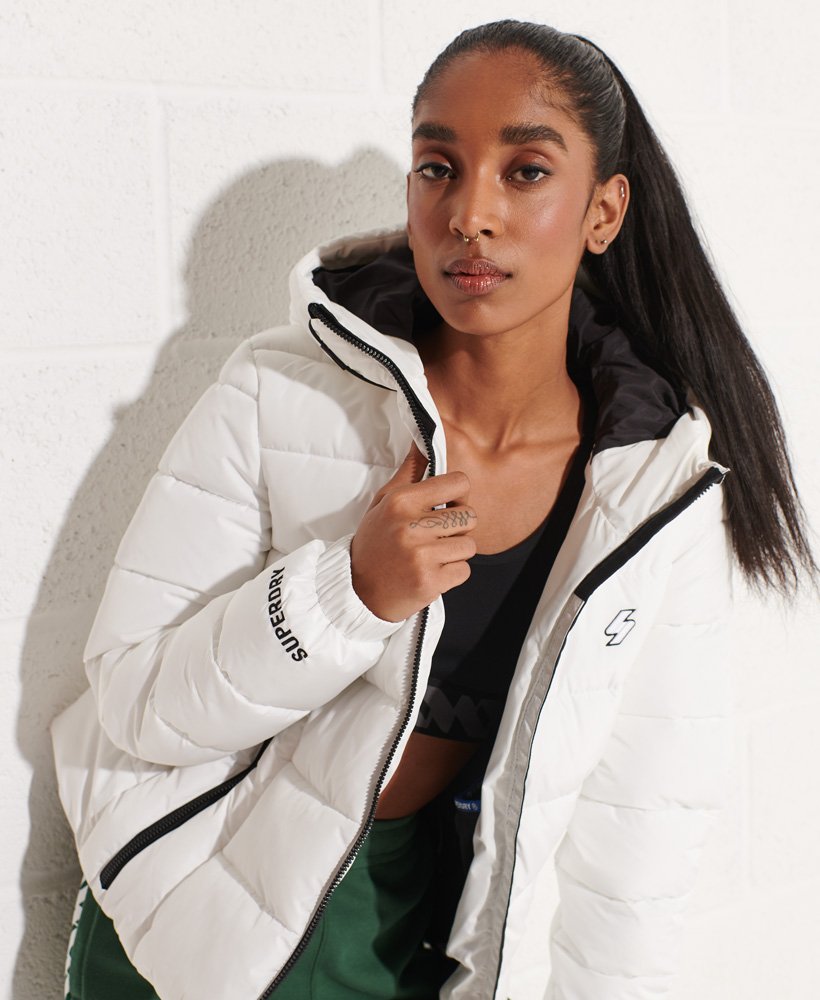 superdry white puffer jacket