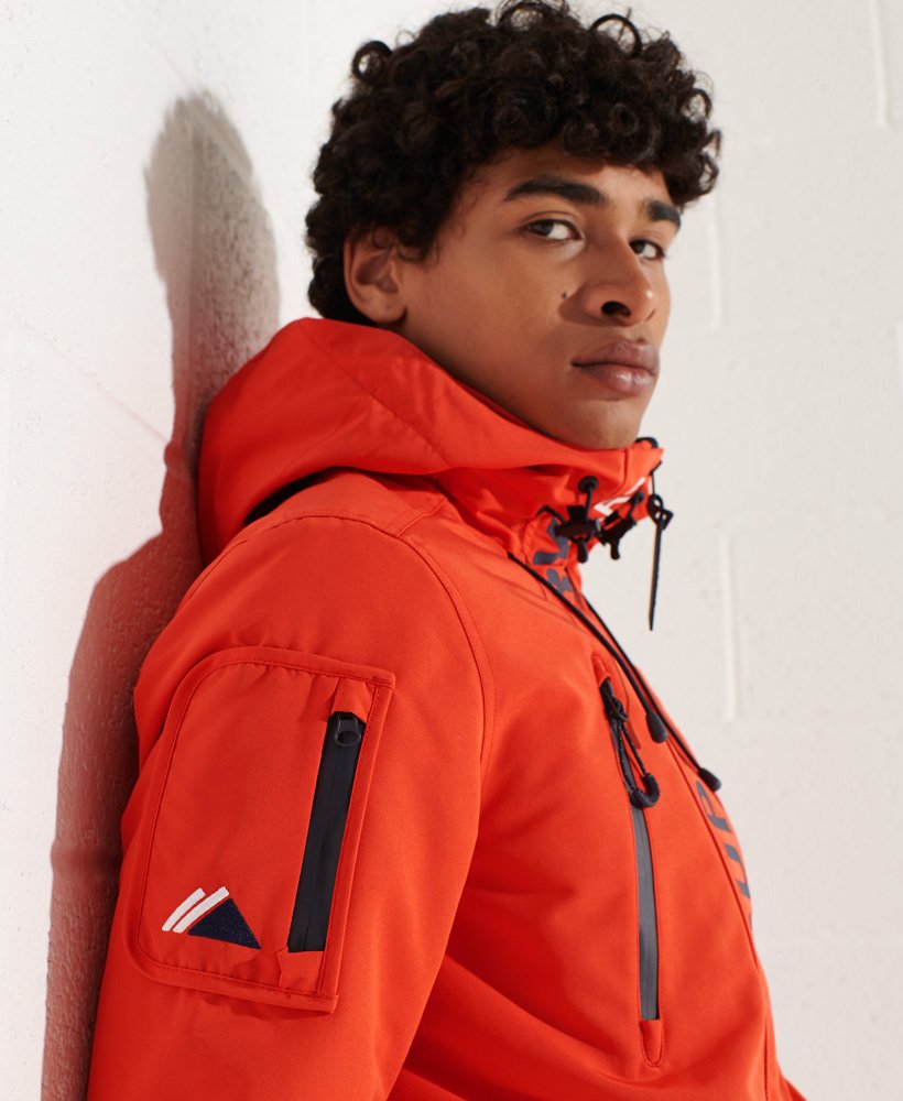 superdry jacket orange black
