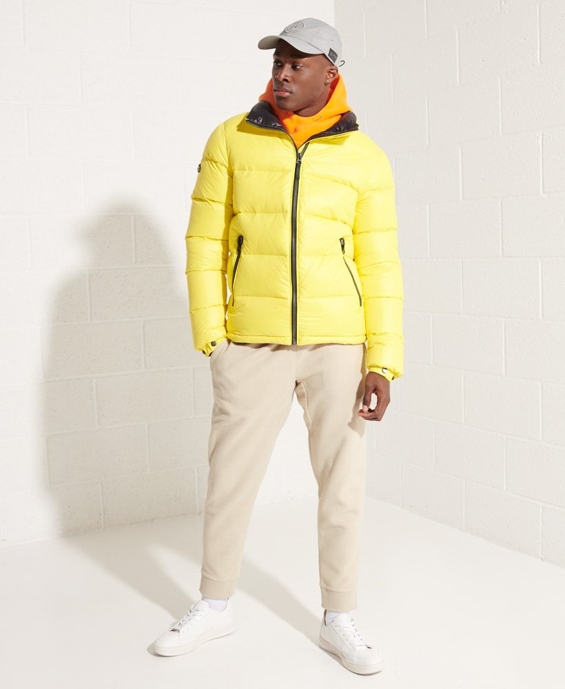 Mens - Alpine Luxe Down Jacket in Yellow | Superdry
