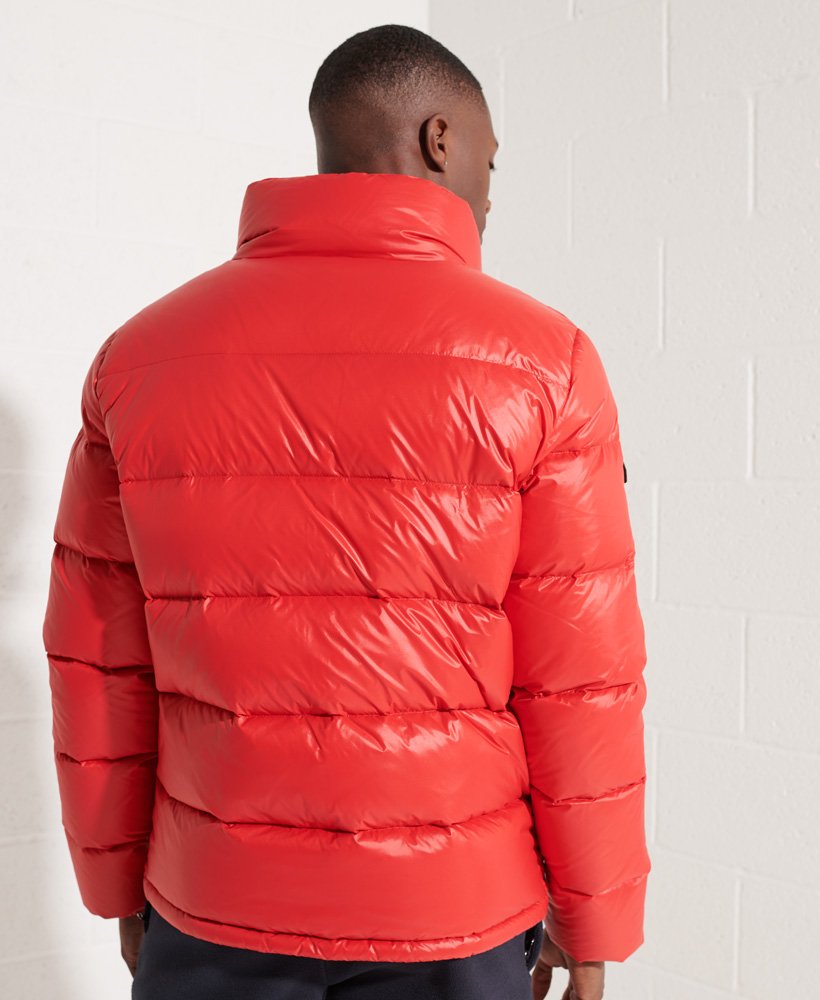 Men's - Alpine Luxe Down Jacket in High Risk Red | Superdry UK