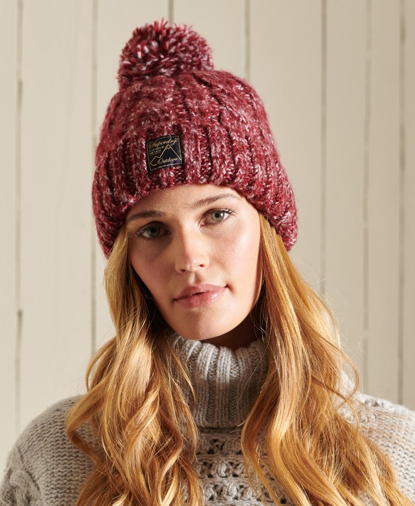 Superdry Tweed Cable Beanie Women's Hats