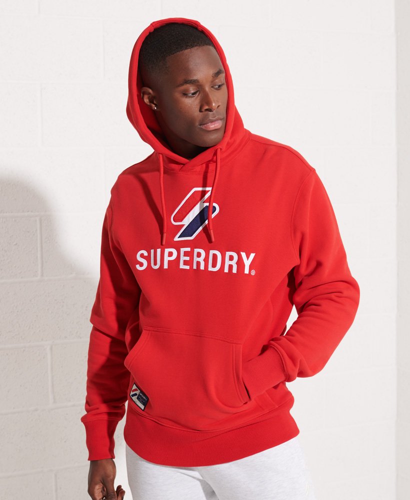 Superdry Mens Vintage Logo Applique Hood Hoodie 