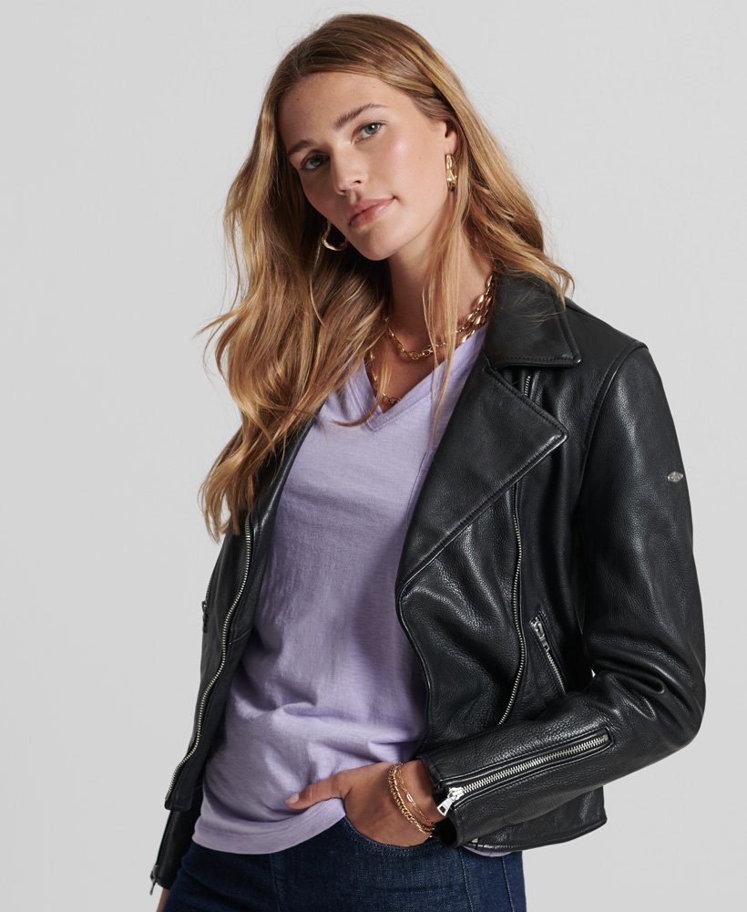 Leather Biker Jacket - Women's Womens Jackets