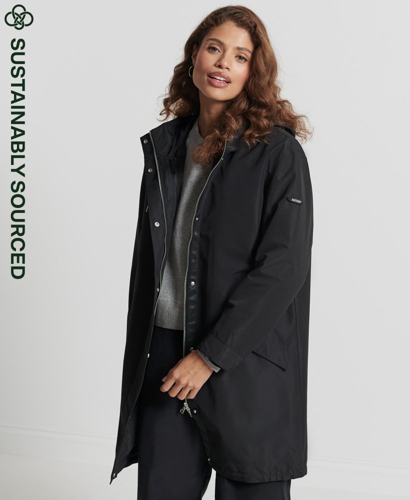 Womens Ripstop Fishtail Parka Black Size Superdry Women Clothing Coats Parkas 4 
