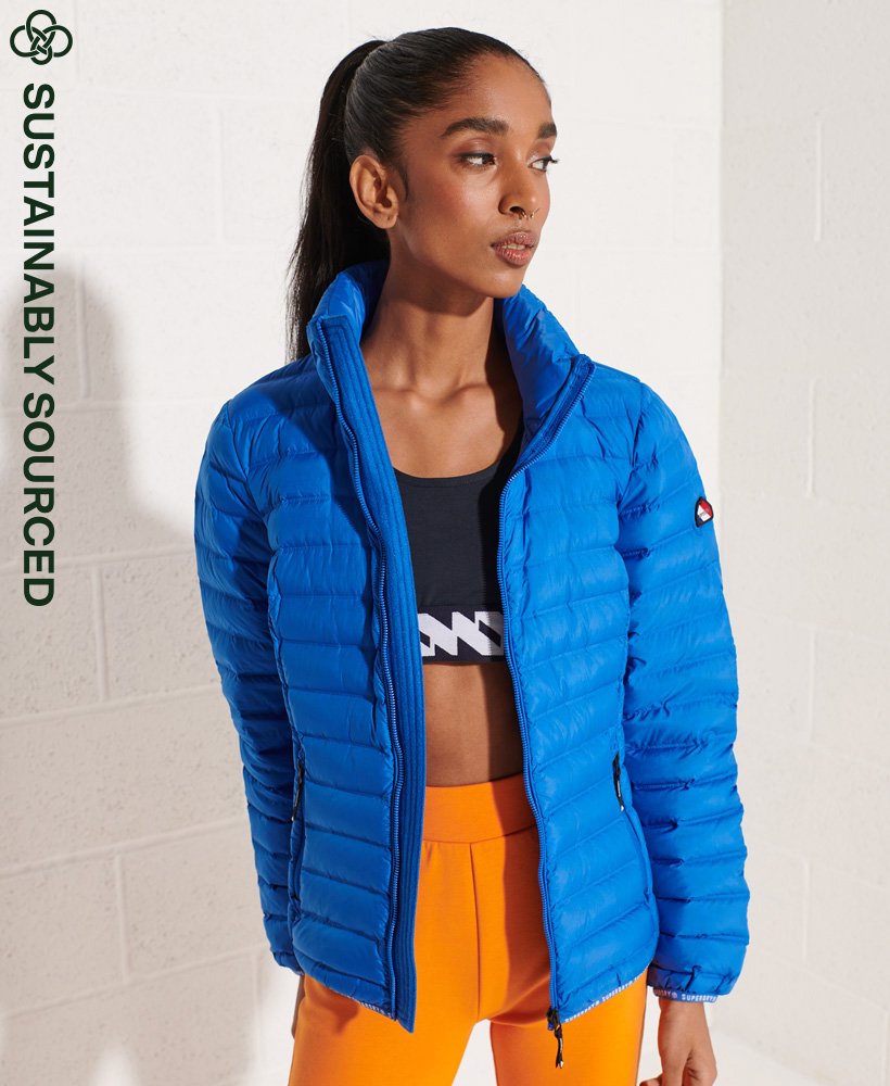 Womens - Core Down Padded Jacket in Royal | Superdry UK