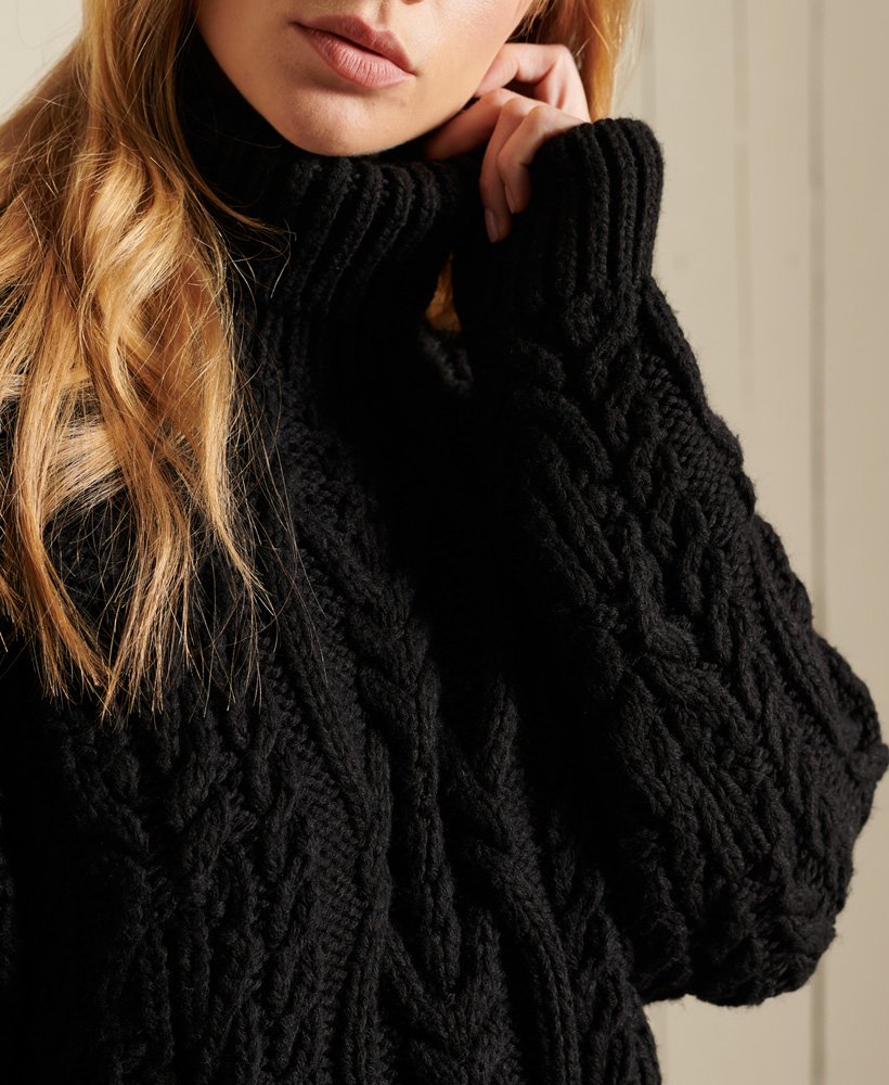 Superdry Vintage High Neck Cable Knit 