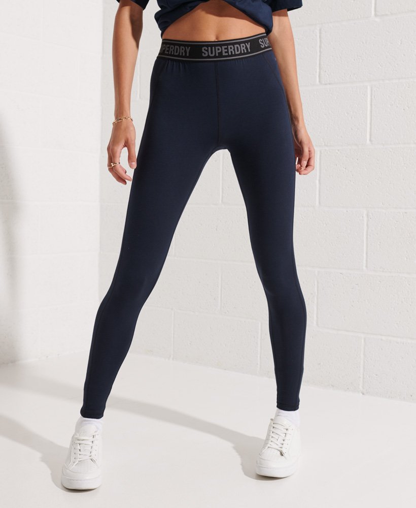 Shop Tape Detail 3/4 Length Leggings with Elasticised Waistband