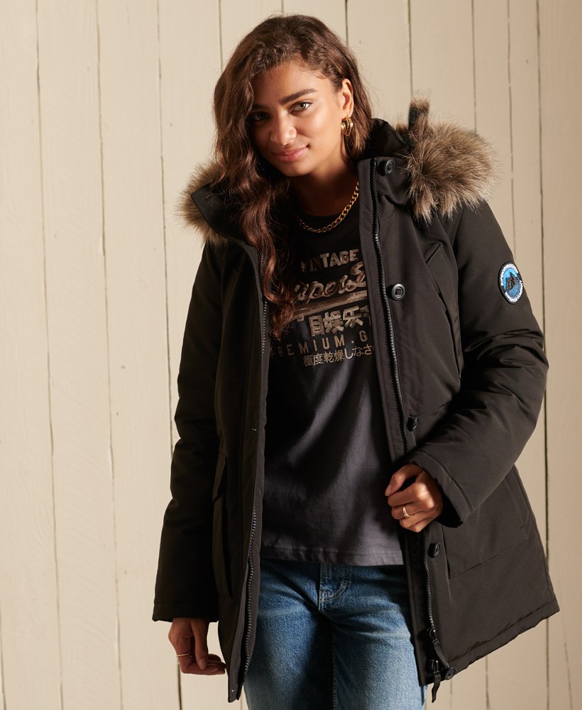 superdry everest parka jet black