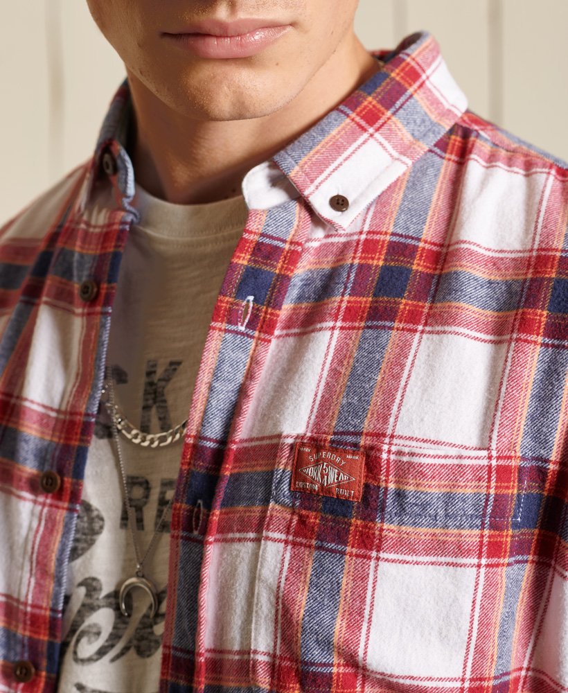 superdry checked shirt with hood