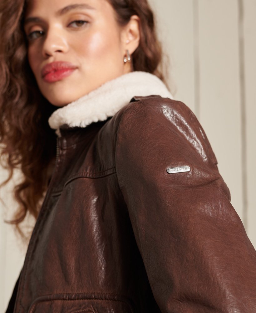 superdry shearling jacket