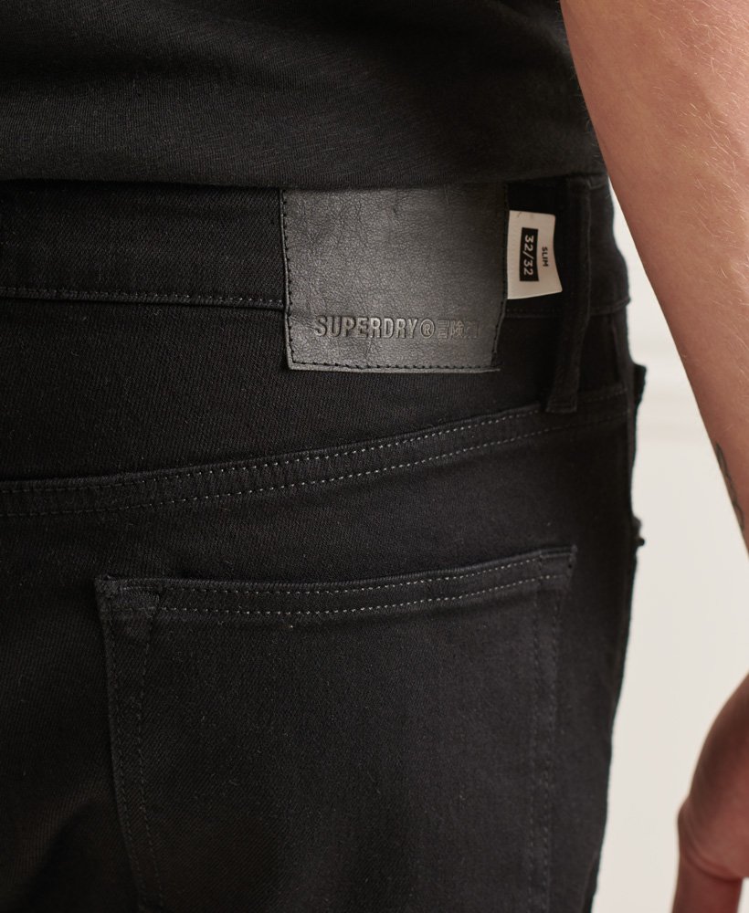 Mens - Organic Cotton Studios Slim Jeans in Stay Black | Superdry