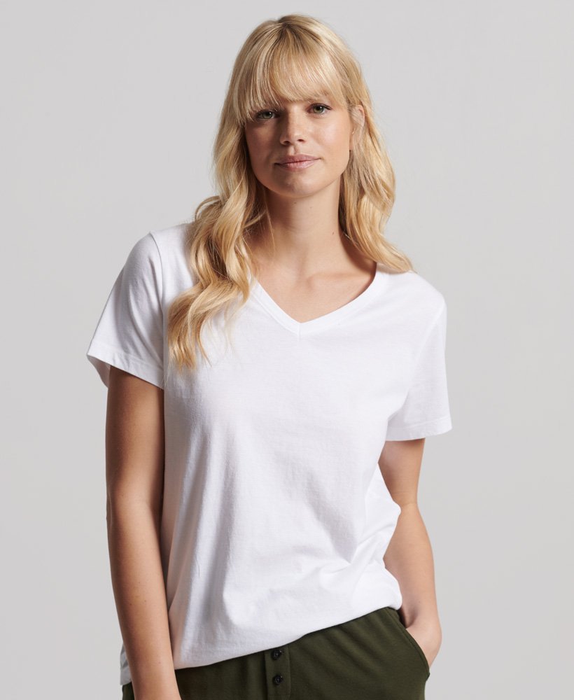 Womens - Organic Cotton Lounge T-Shirt in Optic | Superdry