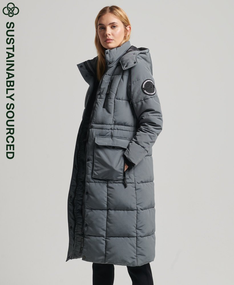 Women's long superdry clearance coat