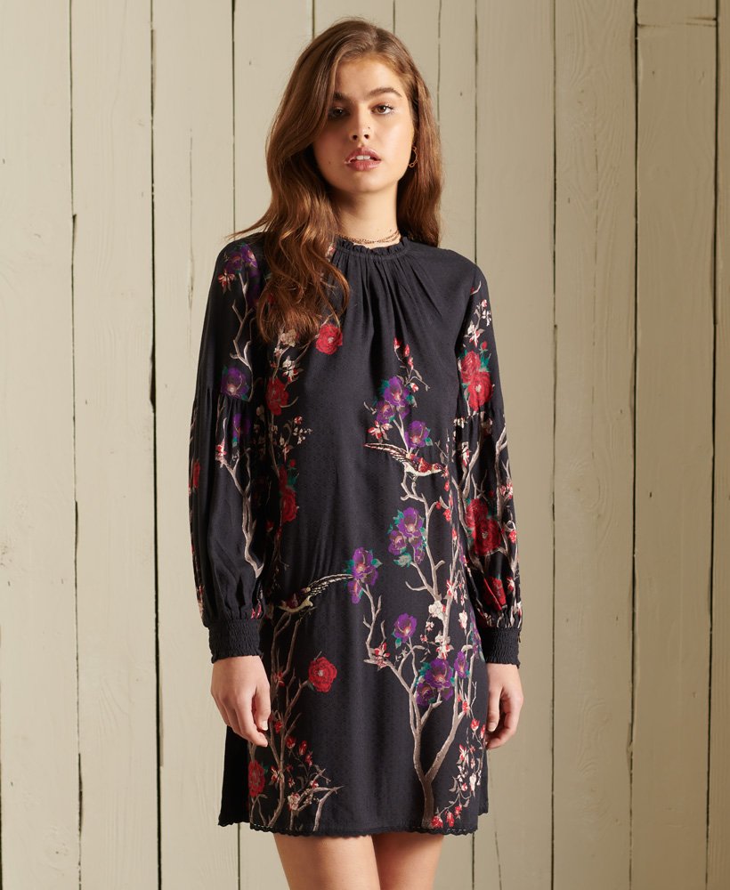 lipsy embroidered button dress