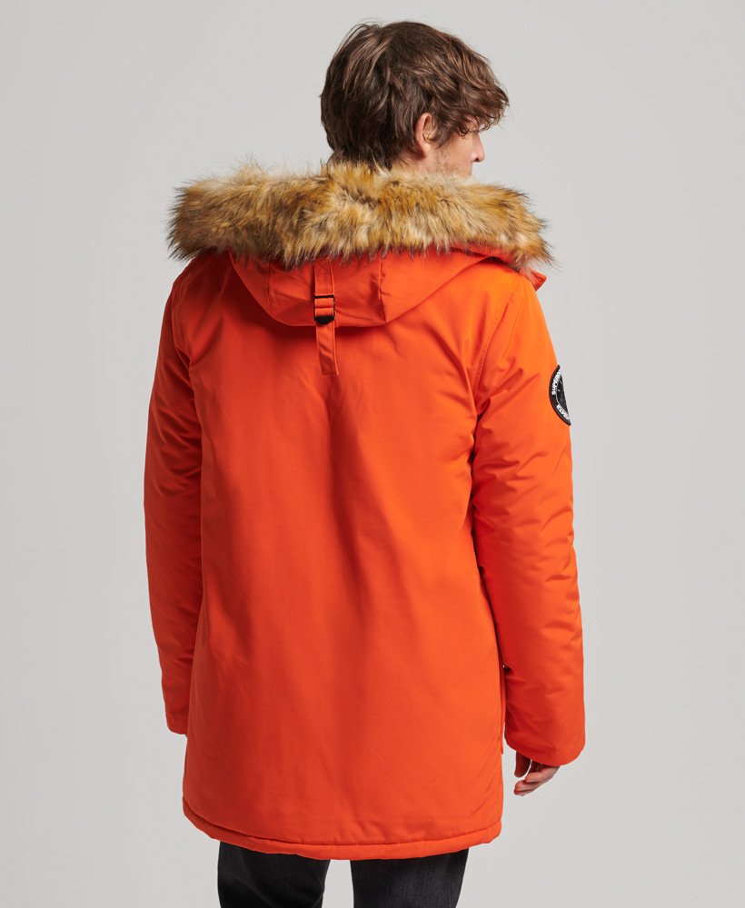 Orange winter coat mens on sale