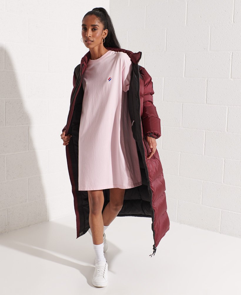 Womens Organic Cotton Code Essential TShirt Dress in Pink Superdry