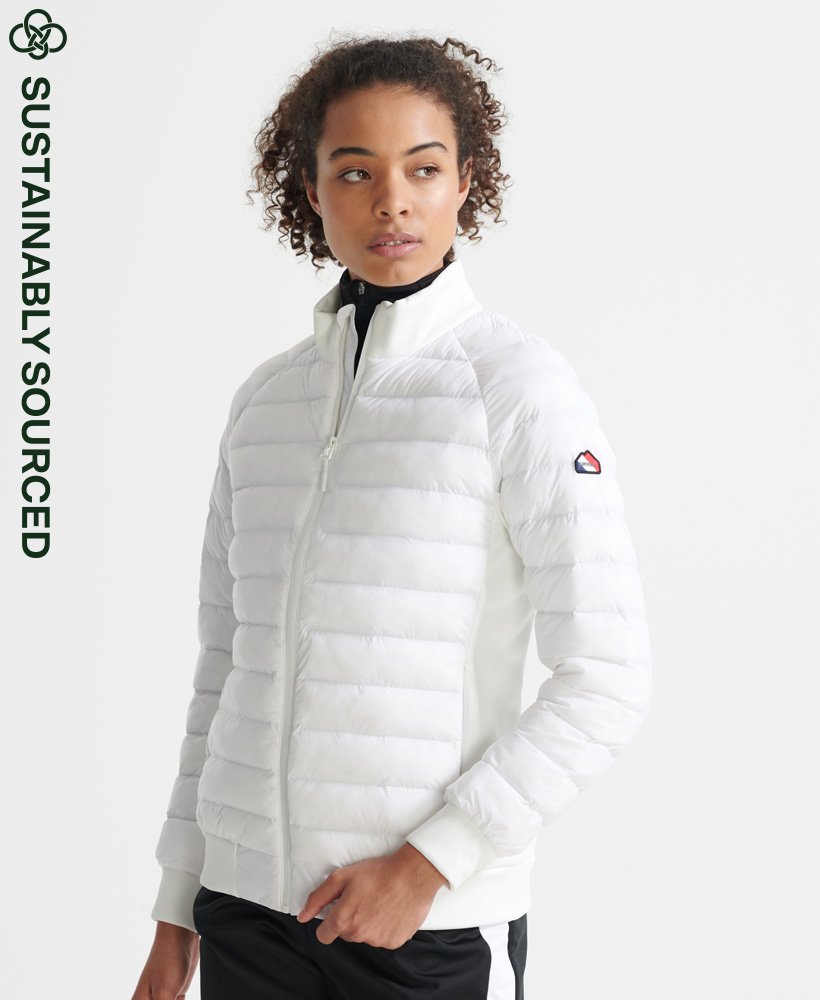 Women's - Motion Hybrid Mid Layer Jacket in Optic | Superdry IE