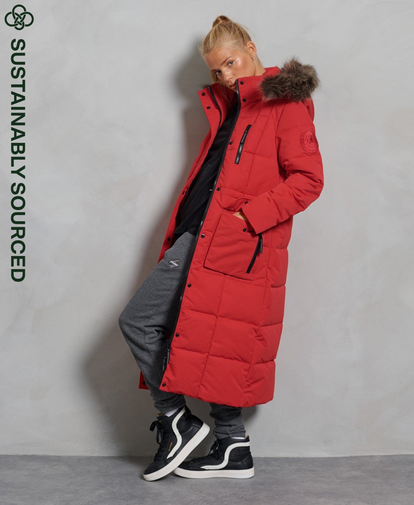 Damen Bekleidung Mäntel Parka Mäntel Superdry Wintermantel in Rot 