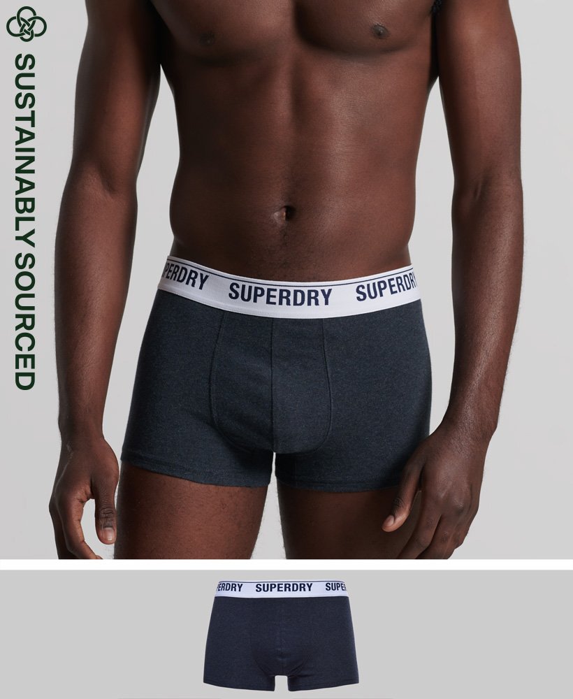 Superdry Uomo Abbigliamento Intimo Boxer shorts Boxer in cotone biologico in confezione da due 