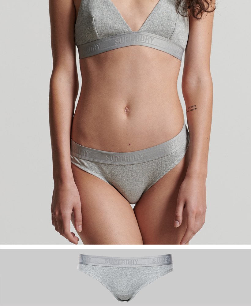 Superdry Organic Cotton Ribbed Bikini Brief - Women's Womens Underwear