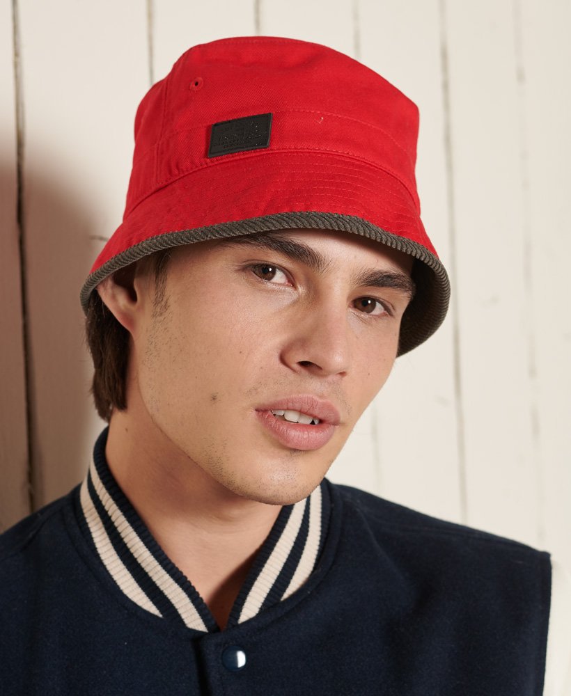 Men s Unisex Classic Bucket Hat in Campus Red Superdry