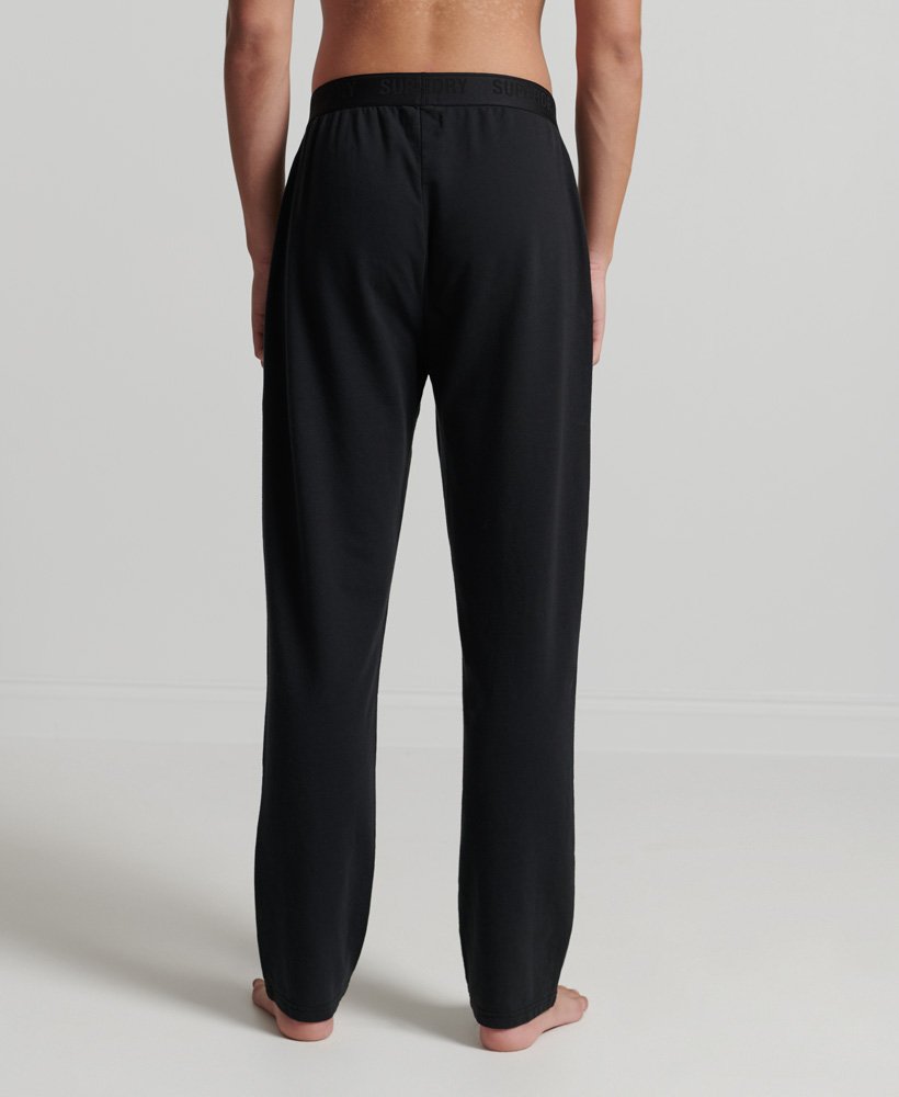 Mens Organic Cotton Loopback PJ Pants in Black Superdry