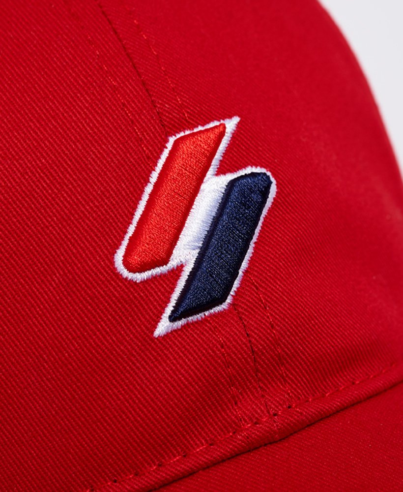 Mens - Unisex Code Baseball Cap in Red | Superdry